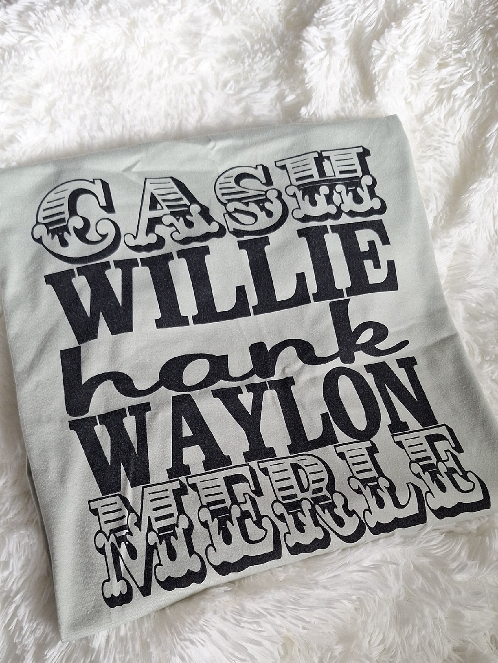 Women's 2XL Sage & Black Country Music Short Sleeve T Shirt